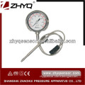 Mechanical melt pressure gauge with output and thermocouple